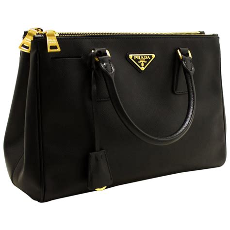 prada black and gold handbag|Prada black saffiano bag.